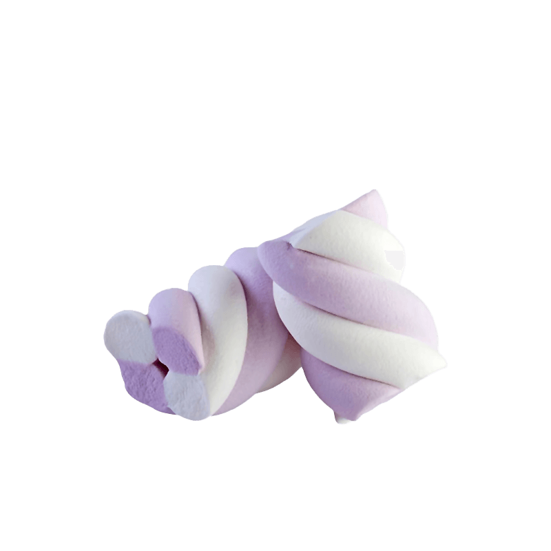 Marshmallow Bulgari Agostino - estruso treccia bianco e viola
