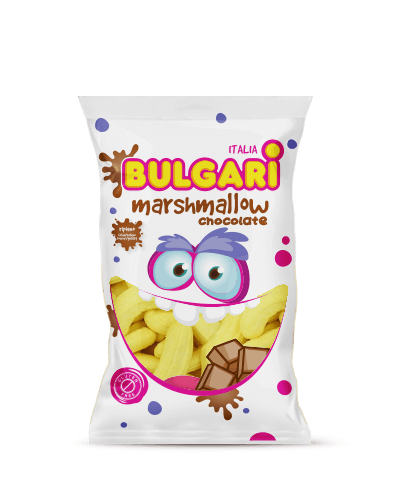 Marshmallow Bulgari Agostino - busta maxi con banane gialle ripiene di cioccolato