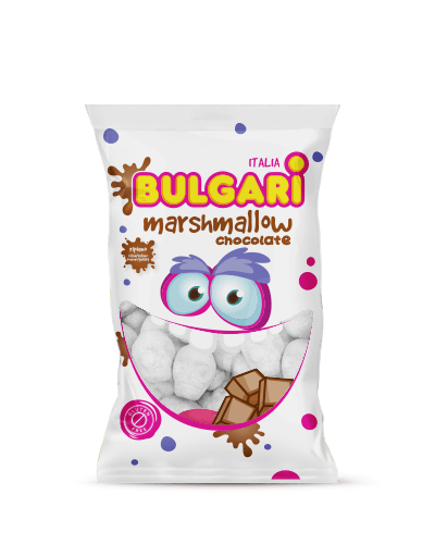 Marshmallow Bulgari Agostino - busta maxi con teschi bianchi ripieni di cioccolato