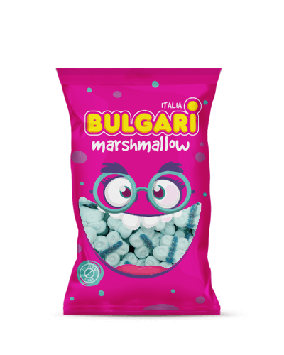 Marshmallow Bulgari Agostino - busta maxi con farfalle 3d azzurre