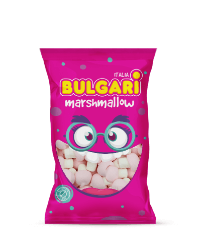 Marshmallow Bulgari Agostino - busta maxi con funghetti 3d rosa e bianco