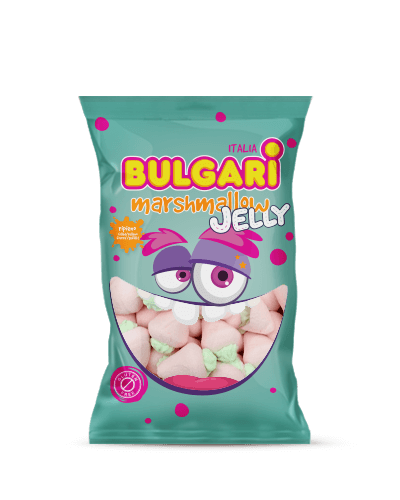 Marshmallow Bulgari Agostino - busta maxi con fragole rosa 3d ripiene di jelly
