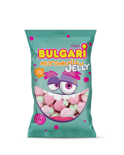 Marshmallow Bulgari Agostino - busta maxi con lamponi 3d ripiene di jelly