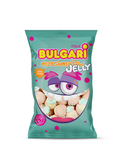 Marshmallow Bulgari Agostino - busta maxi con pesche 3d ripiene di jelly