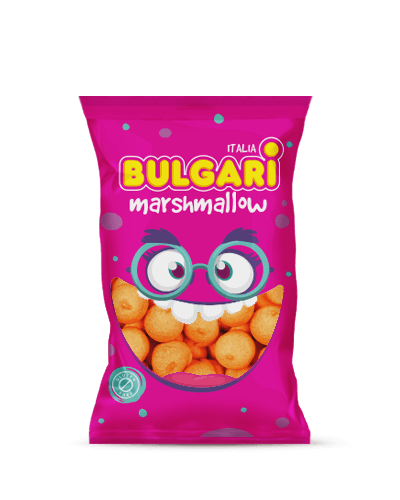 Marshmallow Bulgari Agostino - busta maxi con mezze palle 3D arancione