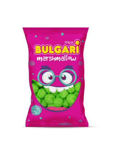Marshmallow Bulgari Agostino - busta maxi con mezze palle 3D verde