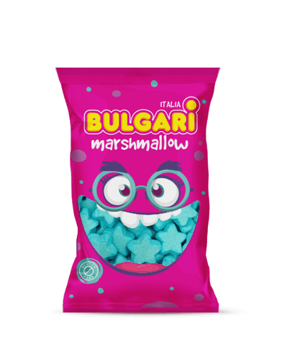 Marshmallow Bulgari Agostino - busta maxi con stelle 3d azzurre