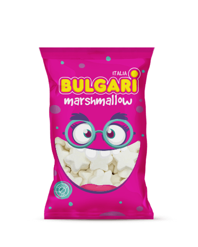 Marshmallow Bulgari Agostino - busta maxi con stelle 3d bianche