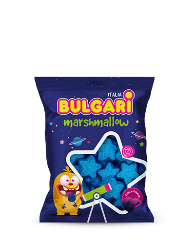 Marshmallow Bulgari Agostino - busta medium con stelle blu