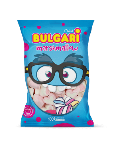 Marshmallow Bulgari Agostino - busta maxi con estruso a forma di cuore rosa