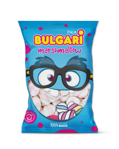 Marshmallow Bulgari Agostino - busta maxi con estruso treccia bianco e rosa