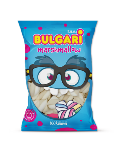 Marshmallow Bulgari Agostino - busta maxi con estruso treccia bianco e tortora