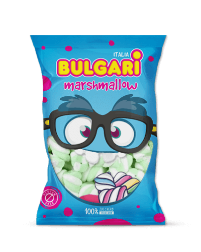 Marshmallow Bulgari Agostino - busta maxi con estruso treccia bianco e verde