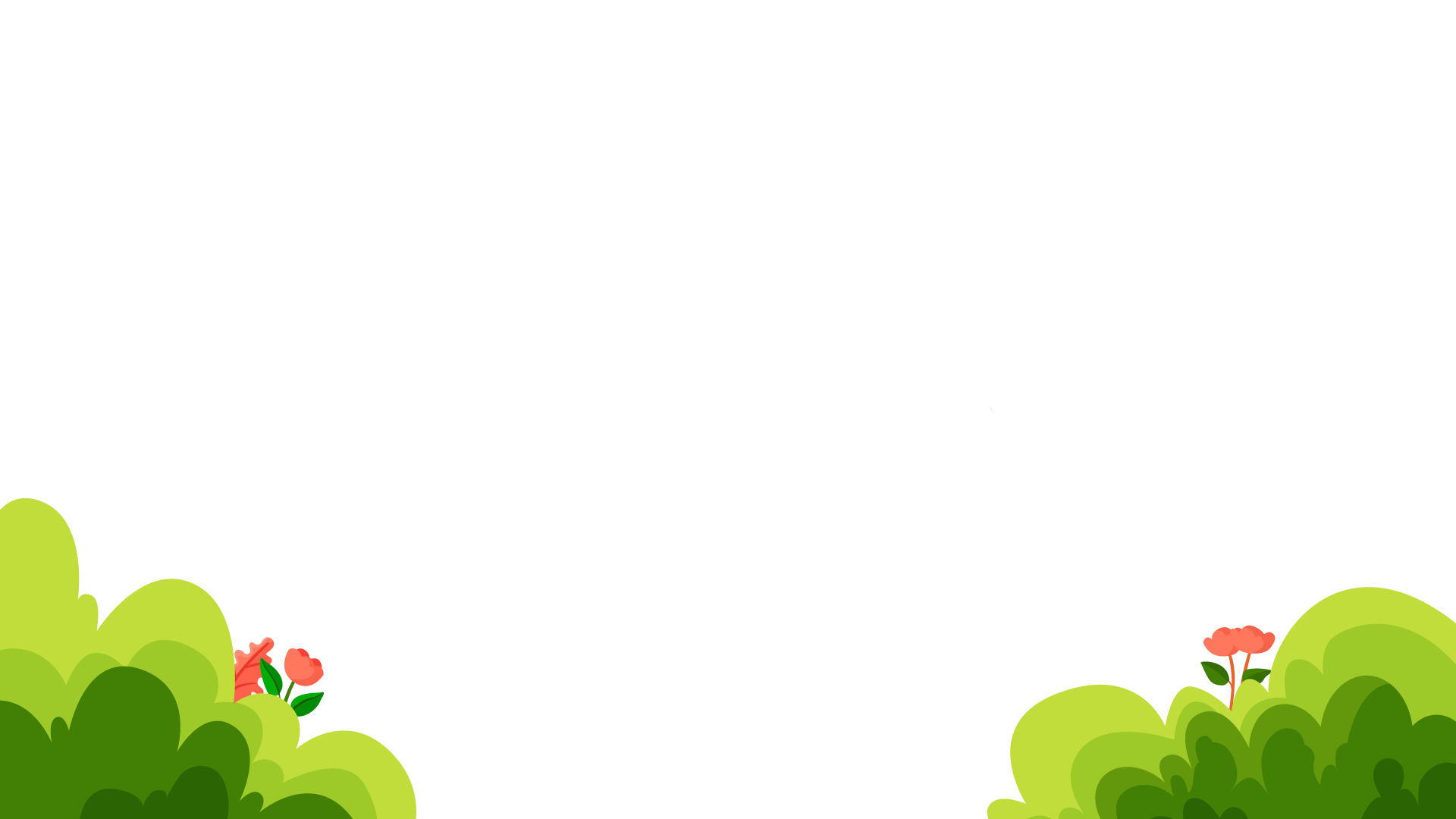 Cespugli verdi con fiori