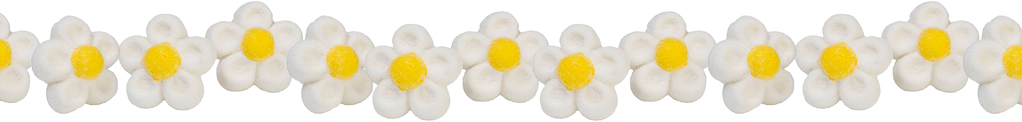 Bulgari marshmallow - pattern di margherite marshmallow 3D