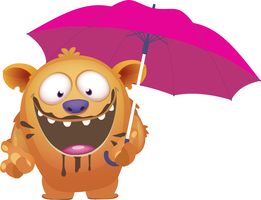 Marshmallow Bulgari Agostino - mostro sporco di cioccolata sotto l'ombrello