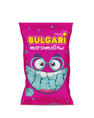 Marshmallow Bulgari Agostino - busta maxi con orsetti azzurri