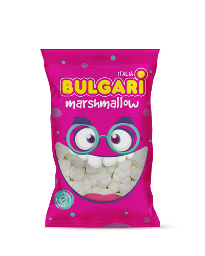 Marshmallow Bulgari Agostino - busta maxi con orsetti bianchi